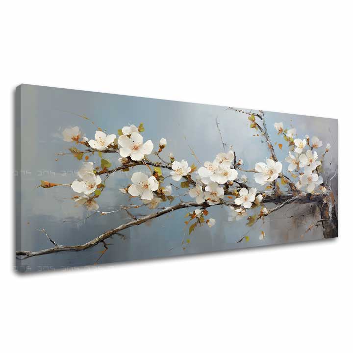 Mondo floreale su tela Oasi di pace e gioia 60x120 cm