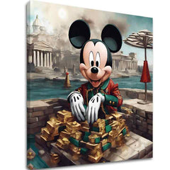 Stampa su tela - Topolino nel lusso | varie dimensioni