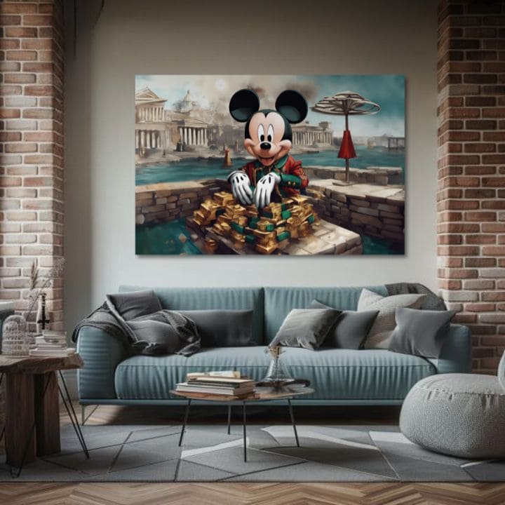 Stampa su tela - Topolino ricco | varie dimensioni