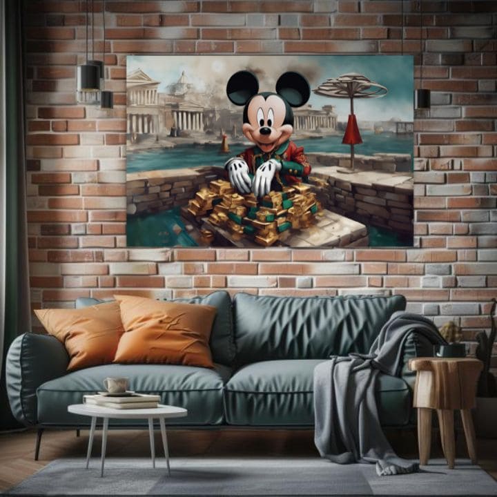 Stampa su tela - Topolino ricco | varie dimensioni