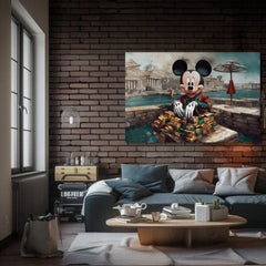 Stampa su tela - Topolino ricco | varie dimensioni