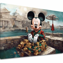 Stampa su tela - Topolino ricco | varie dimensioni