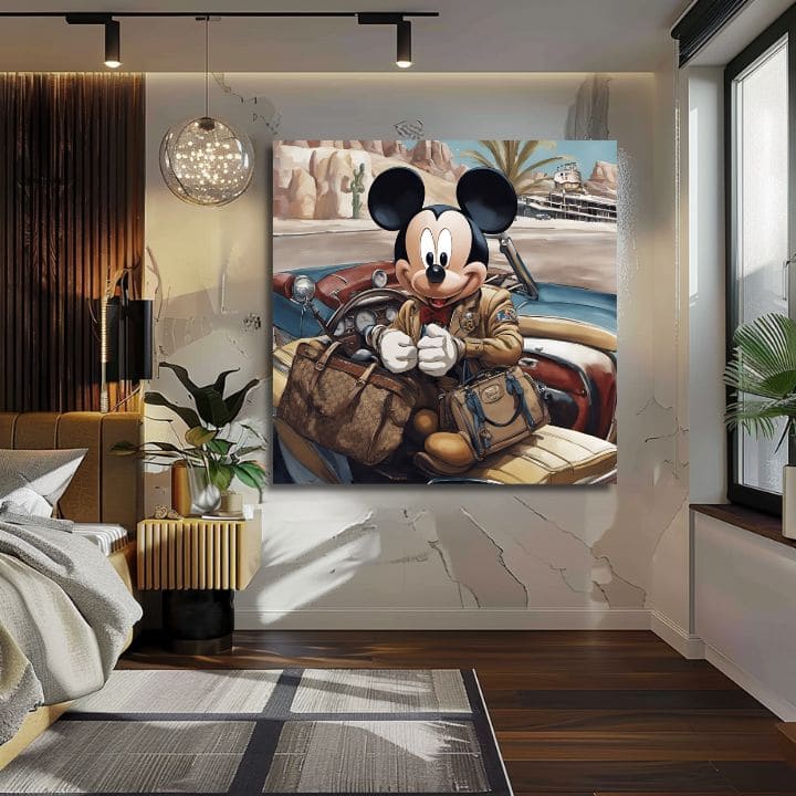 Stampa su tela - Topolino in vacanza | varie dimensioni