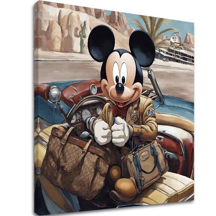Stampa su tela - Topolino in vacanza | varie dimensioni