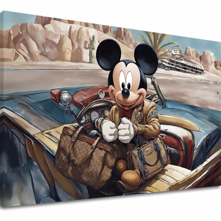 Stampa su tela - Topolino alla moda | varie dimensioni