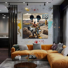 Stampa su tela - Topolino cantante country | varie dimensioni