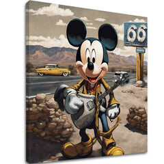 Stampa su tela - Topolino cantante country | varie dimensioni