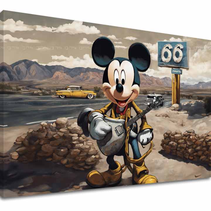 Stampa su tela - Topolino chitarrista | varie dimensioni