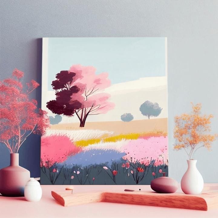 Paesaggio su tela Un mondo traboccante di colori | dimensioni diverse