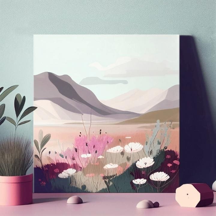 Paesaggio su tela Sogno a pastello | dimensioni diverse