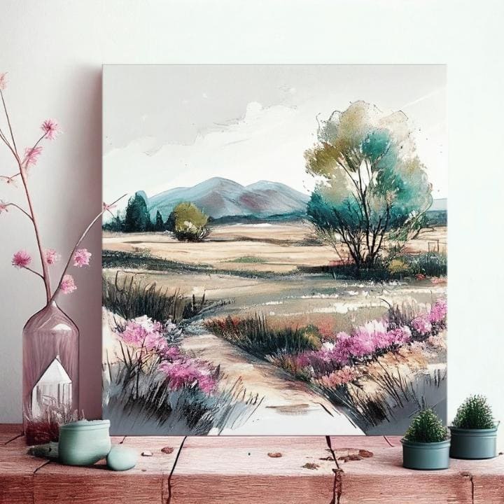 Paesaggio su tela Viaggio nella terra sconosciuta | dimensioni diverse