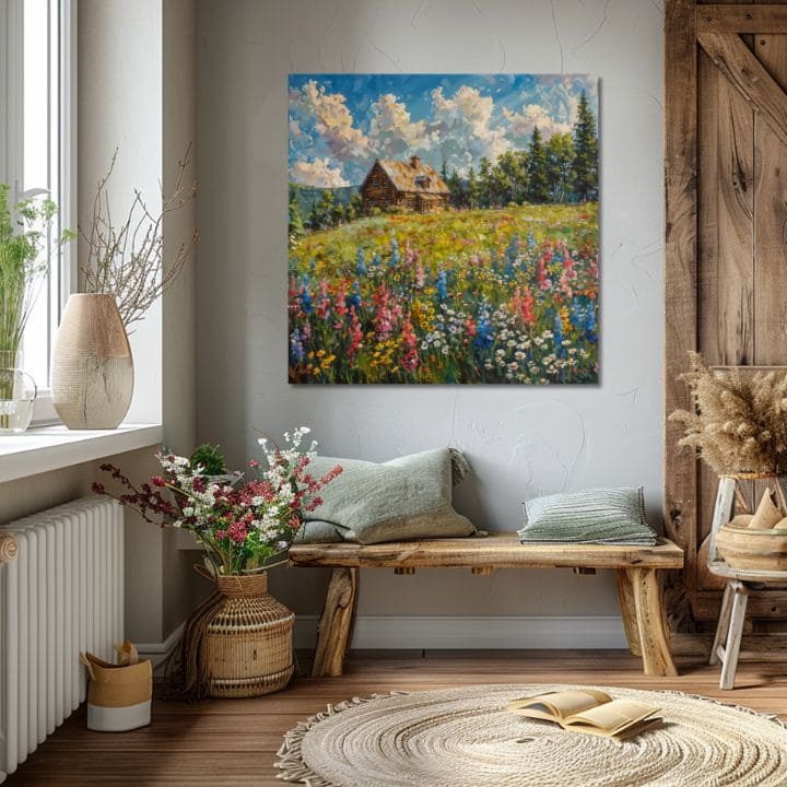 L'immagine del paesaggio su tela Estate dalla nonna