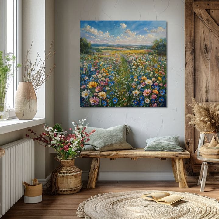 Paesaggio su tela Prato d'estate