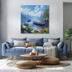 Paesaggio dipinto su tela Lago tranquillo