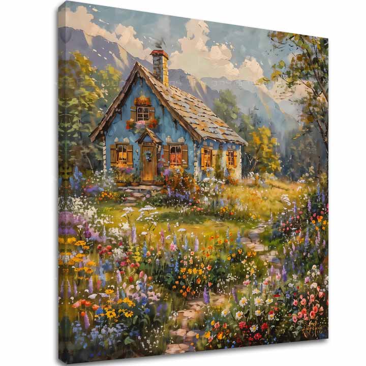 Paesaggio su tela Rifugio estivo - immagine 2