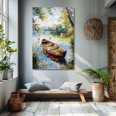 Paesaggio dipinto su tela Cavaliere solitario