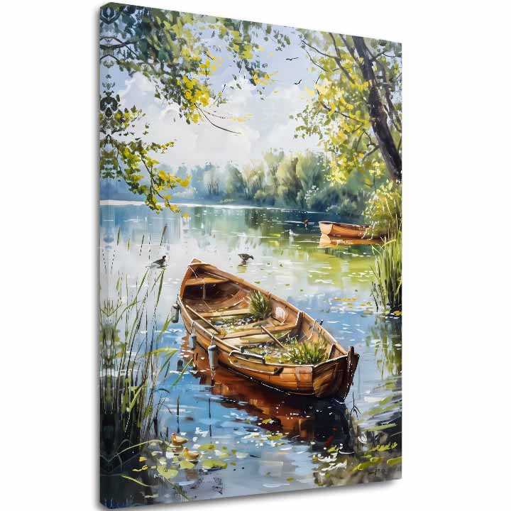 Paesaggio dipinto su tela Cavaliere solitario