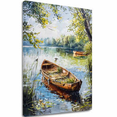 Paesaggio dipinto su tela Cavaliere solitario