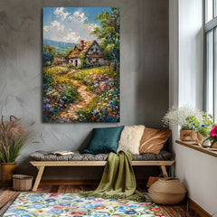 Paesaggio dipinto su tela Viaggio in una fiaba