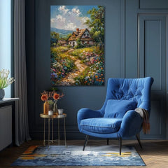 Paesaggio dipinto su tela Viaggio in una fiaba