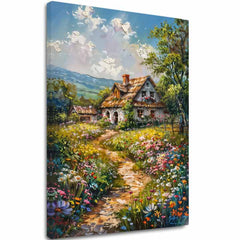 Paesaggio dipinto su tela Viaggio in una fiaba - immagine 2