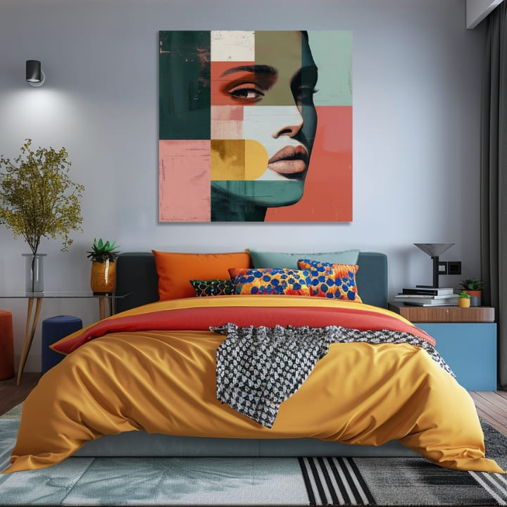 Un'immagine elegante della visione del mondo da parte di una donna