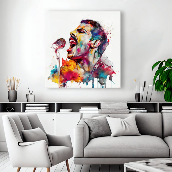 Decorazione di design su tela L'icona del ribelle Freddie Mercury | dimensioni diverse