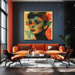 Dipinto su tela di Audrey Hepburn - Bellezza indimenticabile