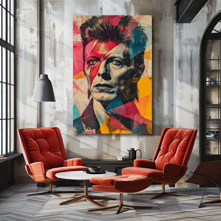 Dipinto su tela di David Bowie - Ribelle con l'anima di un artista