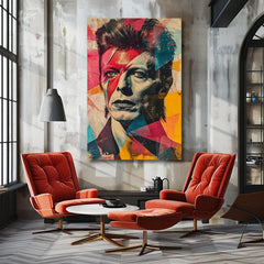 Dipinto su tela di David Bowie - Ribelle con l'anima di un artista