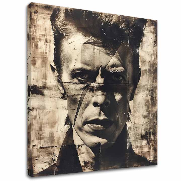Dipinto su tela di David Bowie - Sguardo spietato