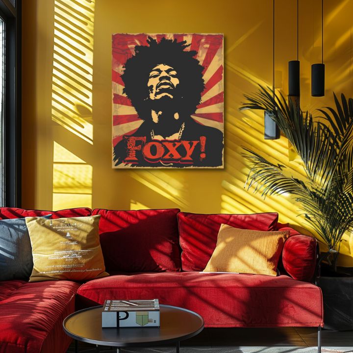 Dipinto su tela di Jimi Hendrix - La leggenda del suono