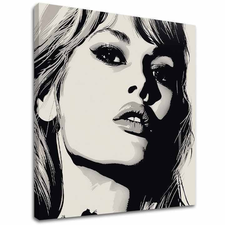 Dipinto di Brigitte Bardot - eleganza anni '60