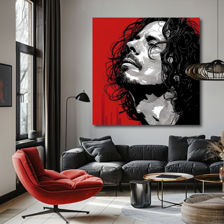 Dipinto su tela di Chris Cornell - Rock Passion