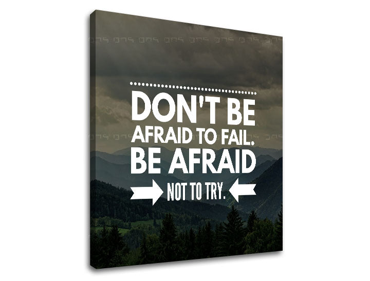 Pittura murale motivazionale DON´T BE AFRAID 30x30 cm