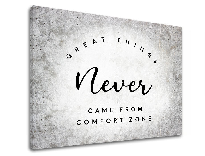 Pittura murale motivazionale GREAT THINGS 60x90 cm