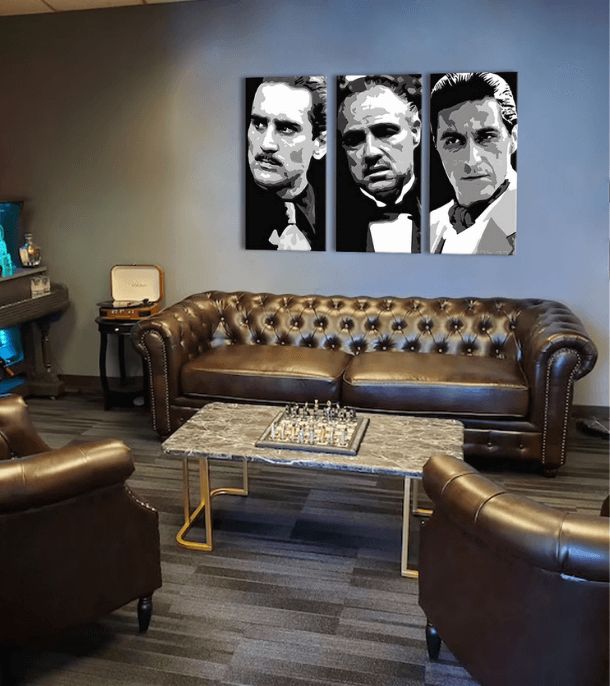 I più grandi MAFIOSI su tela - Il Padrino Sconto 60 % 120x80 cm
