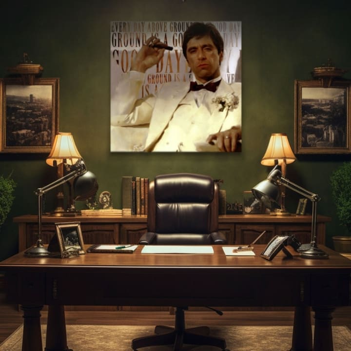 Scarface dipinto su tela Ogni giorno in superficie è un buon giorno | dimensioni diverse