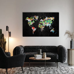 Obraz na plátne Mapa Sveta - Dizajnový Motív