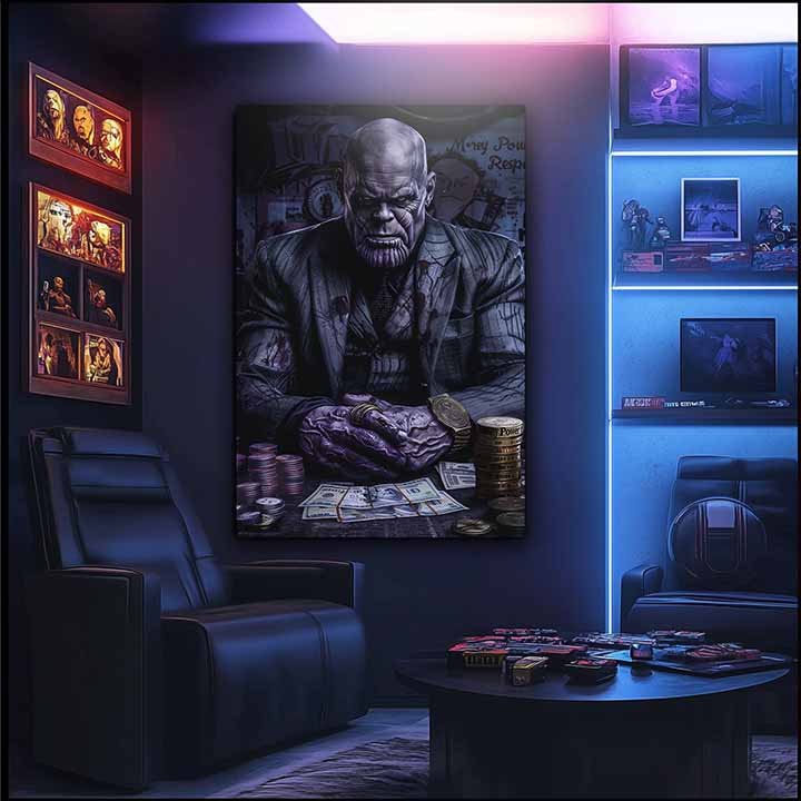 Thanos: il Signore dell'Infinito dipinto | Tela italiana