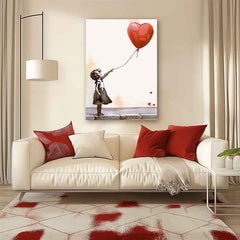 Immagine HEART BALLOON GIRL | Tela italiana | dimensioni diverse
