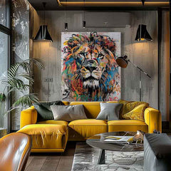 Immagine GRAFFITI LION | Tela italiana | dimensioni diverse