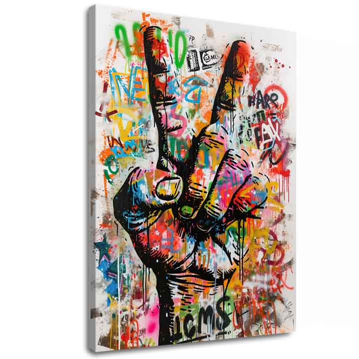 Immagine PEACE HAND | Tela italiana | dimensioni diverse