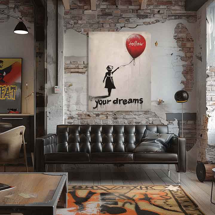 Immagine FOLLOW YOUR DREAMS | Tela italiana | dimensioni diverse