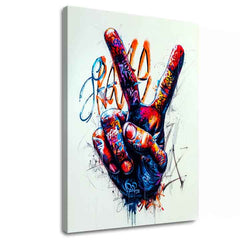 Immagine PEACE HAND | Tela italiana | dimensioni diverse