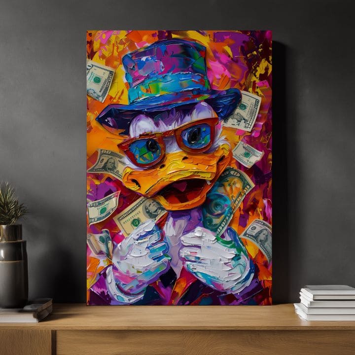 Immagine MONEY DUCK | Tela italiana