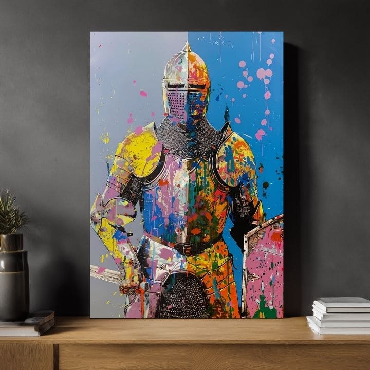 Immagine GRAFFITI KNIGHT | Tela italiana