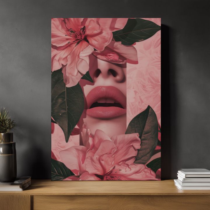 Immagine FLORAL LIPS | Tela italiana