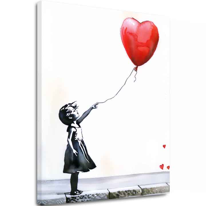 Immagine HEART BALLOON GIRL | Tela italiana