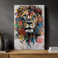 Immagine GRAFFITI LION | Tela italiana